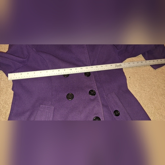 1 Madison Purple Peacoat Coat W/ Detachable Hood / XL - Picture 4 of 10